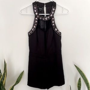 Bebe halter romper with gems NWT
